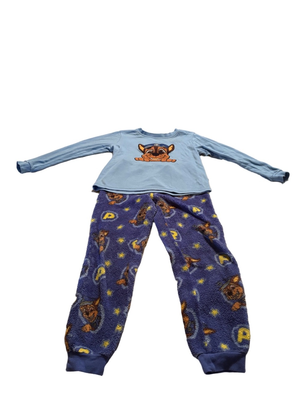 Paw Patrol Light Blue Top with Fleece Bottoms Pyjama Set Size Small